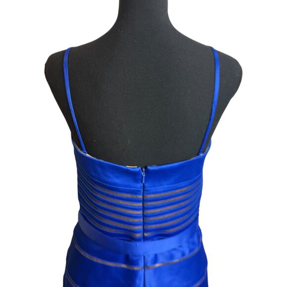 Aidan Mattox Royal Blue Bandage Bodycon Cocktail Dress - Picture 3 of 6